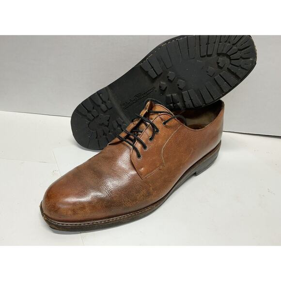 Salvatore Ferragamo Dress Shoes Men\'s Size 13 B Brown Leather Oxfords main image 12